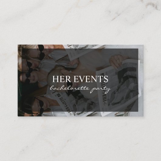 独身最後の女友達とのパーティー ウェディングパーティー お祝い 名刺 (正面)