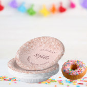 独身最後の女友達とのパーティー ローズゴールドの飾り 名前 ペーパーボウル