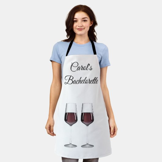 独身最後の女友達とのパーティー ワインボトル エプロン (着用した状態)
