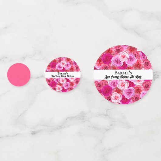 独身最後の女友達とのパーティー 結婚前のお披露目 ゴルフ ピンク フローラル コンフェッティ (正面)