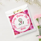 独身最後の女友達とのパーティー  結婚前のお披露目  ゴルフ ピンク フローラル フェイバーバッグ (封をした状態)