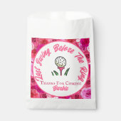 独身最後の女友達とのパーティー  結婚前のお披露目  ゴルフ ピンク フローラル フェイバーバッグ (正面)