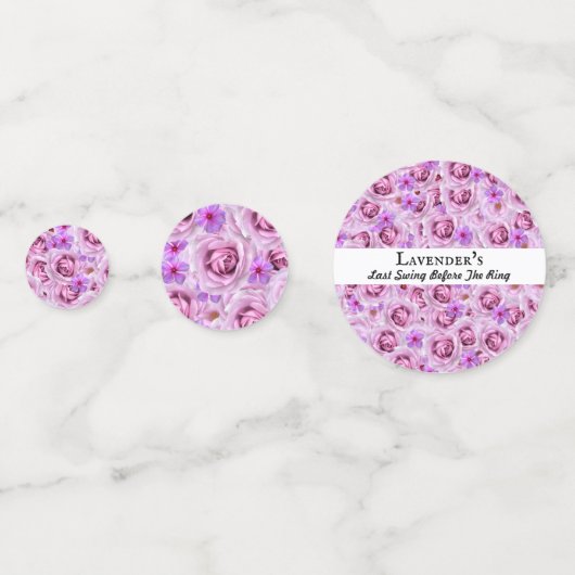 独身最後の女友達とのパーティー、結婚前のお披露目 ゴルフ ラベンダー コンフェッティ (正面)