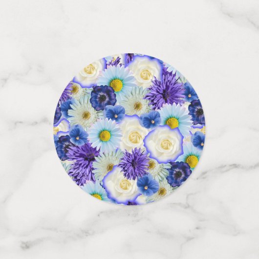 独身最後の女友達とのパーティー  結婚前のお披露目 ゴルフ 青 花柄 コンフェッティ (スモール正面)