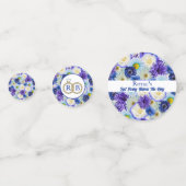 独身最後の女友達とのパーティー  結婚前のお披露目 ゴルフ 青 花 コンフェッティ (正面)