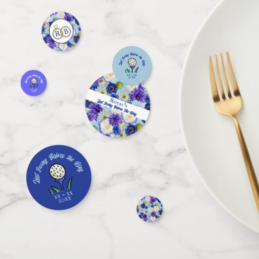 独身最後の女友達とのパーティー  結婚前のお披露目 ゴルフ 青 花 コンフェッティ (グループ)