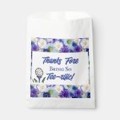 独身最後の女友達とのパーティー  結婚前のお披露目 ゴルフ 青 花 フェイバーバッグ (正面)