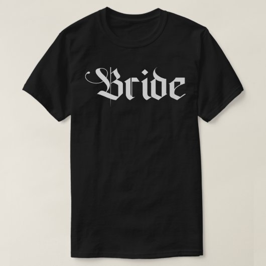 独身最後の女友達とのパーティー 結婚式 ハネムーン 新しいゴス ブライド Tシャツ (デザイン正面)