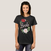 独身最後の女友達とのパーティー 結婚式 婚約者シャワー 花のブライズ Tシャツ (正面フル)