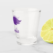 独身最後の女友達とのパーティー / 結婚 紫のふさふさの口ひげ ショットグラス (右)