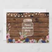 独身最後の女友達との会  結婚前のお祝い 計画スケジュール 木製 招待状 (裏面)