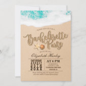 独身最後の女友達との夏のビーチパーティー スターフィッシュ シェル 招待状 (正面)
