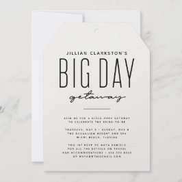 独身最後の女友達との旅行 黒白の招待状 招待状