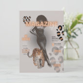 独身最後の女友達パーティーのファッション・ディーバ・マガジン 招待状 (スタンド正面)