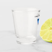 独身最後の女友達パーティーのブルーマルティーニカクテル ショットグラス (左)