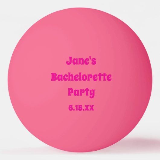 独身最後の女友達パーティーの卓球ボール 卓球ボール (正面)