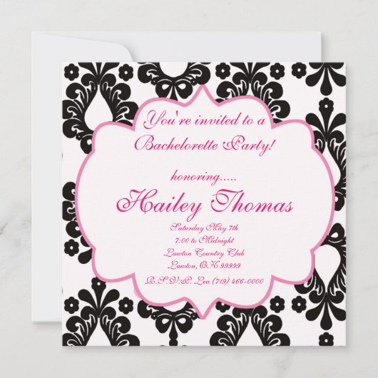 独身最後の女友達パーティーの招待状 招待状 (正面)