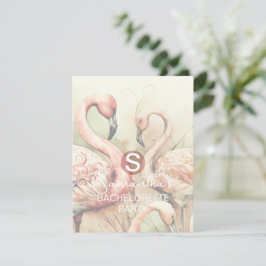 独身最後の女友達パーティーイベントQRコード返信カード 出欠カード (スタンド正面)