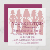 独身最後の女友達パーティー招待状 招待状 (正面/裏面)