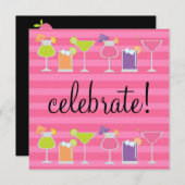 独身最後の女友達パーティー招待状 招待状 (正面/裏面)