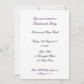 独身最後の女友達パーティー招待状 招待状 (裏面)