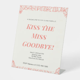 独身最後の女友達パーティー招待, ブライダルシャワー 台座サイン