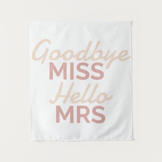 独身最後の女友達パーティー　さようならミス　こんにちはミセス　花嫁 タペストリー (正面)