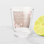 独身最後の女友達パーティー コーラル フローラル ウッド ライト ショットグラス (裏面)
