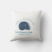 独身最後の女友達パーティー ビーチクラブ 青い貝殻 ネーム クッション (裏面)