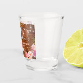 独身最後の女友達パーティー ピンクの花の木製ライト ショットグラス (右)