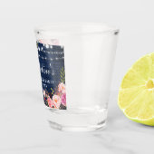 独身最後の女友達パーティー ピンクの花 青い木のライト ショットグラス (右)