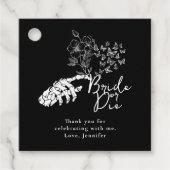 独身最後の女友達パーティー ブラック ゴシック フローラル サンクス フェイバータグ (正面)