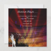 独身最後の女友達パーティー ブラック ゴールド ホワイト カクテル 招待状 (裏面)