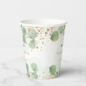 独身最後の女友達パーティー　ユーカリグリッター　モノグラム 紙コップ (右)