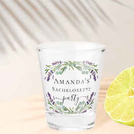 独身最後の女友達パーティー ラベンダー ユーカリグリーン ショットグラス