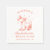 独身最後の女友達パーティー レトロ カクテル オレンジの花嫁 スタンダードカクテルナプキン (正面)