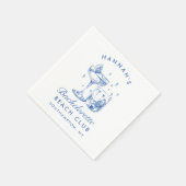 独身最後の女友達パーティー レトロ カクテル 青い花嫁 スタンダードカクテルナプキン (角)