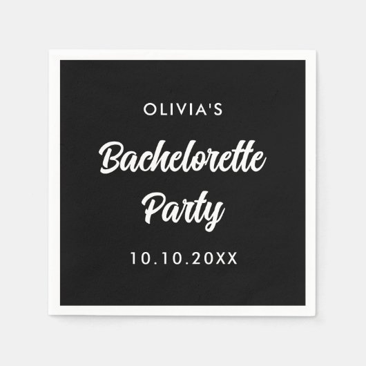 独身最後の女友達パーティー・結婚前のお茶会の名前 ブライズ・スクワッド スタンダードカクテルナプキン (正面)