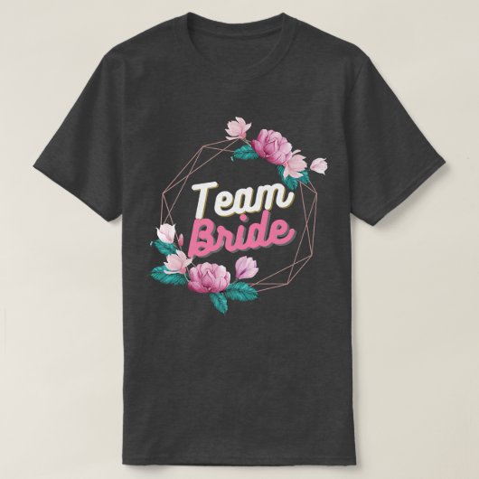 独身最後の女友達パーティー  花嫁のチームの花 Tシャツ (デザイン正面)