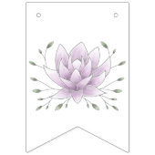 独身最後の女友達パーティー Miss to Mrs ピンクの蓮 バンティングフラッグ (第1の旗)