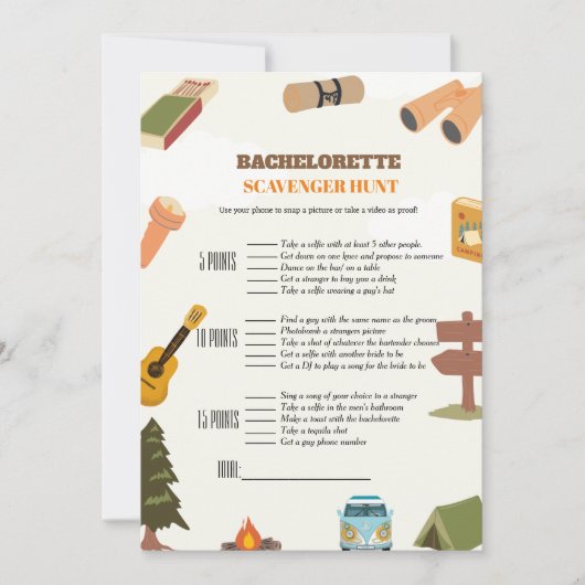 独身最後の女狩りゲーム, 楽しい独身最後の女 招待状 (正面)