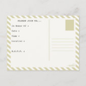 独身最後の旅のパスポート インビテーションポストカード (裏面)