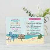 独身最後の湖での結婚式招待状の行程表 招待状 (スタンド正面)