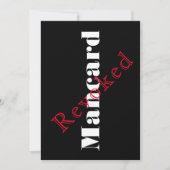 独身最後の男の会への招待状 招待状 (正面)