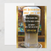 独身最後の男友達とのパーティ 招待状 (正面/裏面)