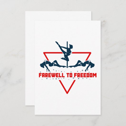 独身最後の自由への別れ サンキューカード (正面/裏面)