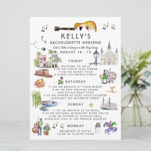 独身最後の週末の予定 |ニューオーリンズ 招待状 (スタンド正面)