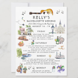 独身最後の週末の予定 |ニューオーリンズ 招待状