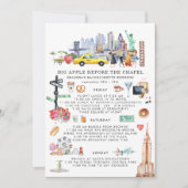 独身最後の週末の予定 | ニューヨークシティ 招待状 (正面)