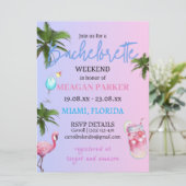 独身最後の週末の予定 | マイアミビーチ 招待状 (スタンド正面)